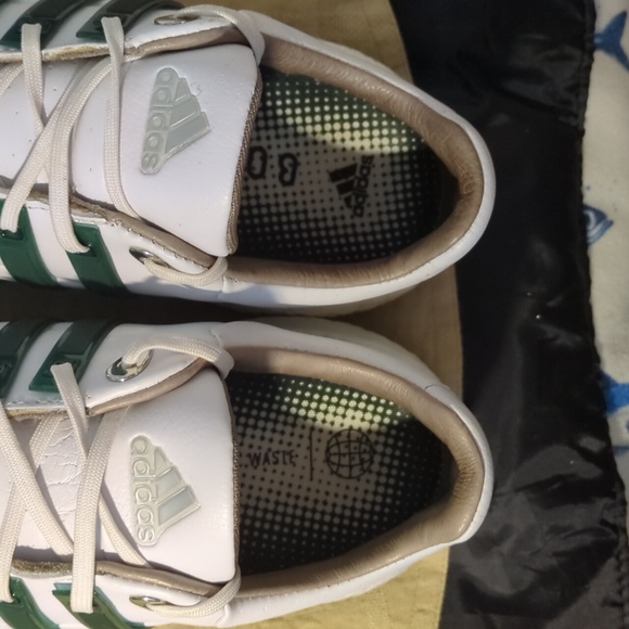 Adidas Men's Professional Tour 360 Golf Shoes In White & Dark Green Only $75 - Picture 4 of 7